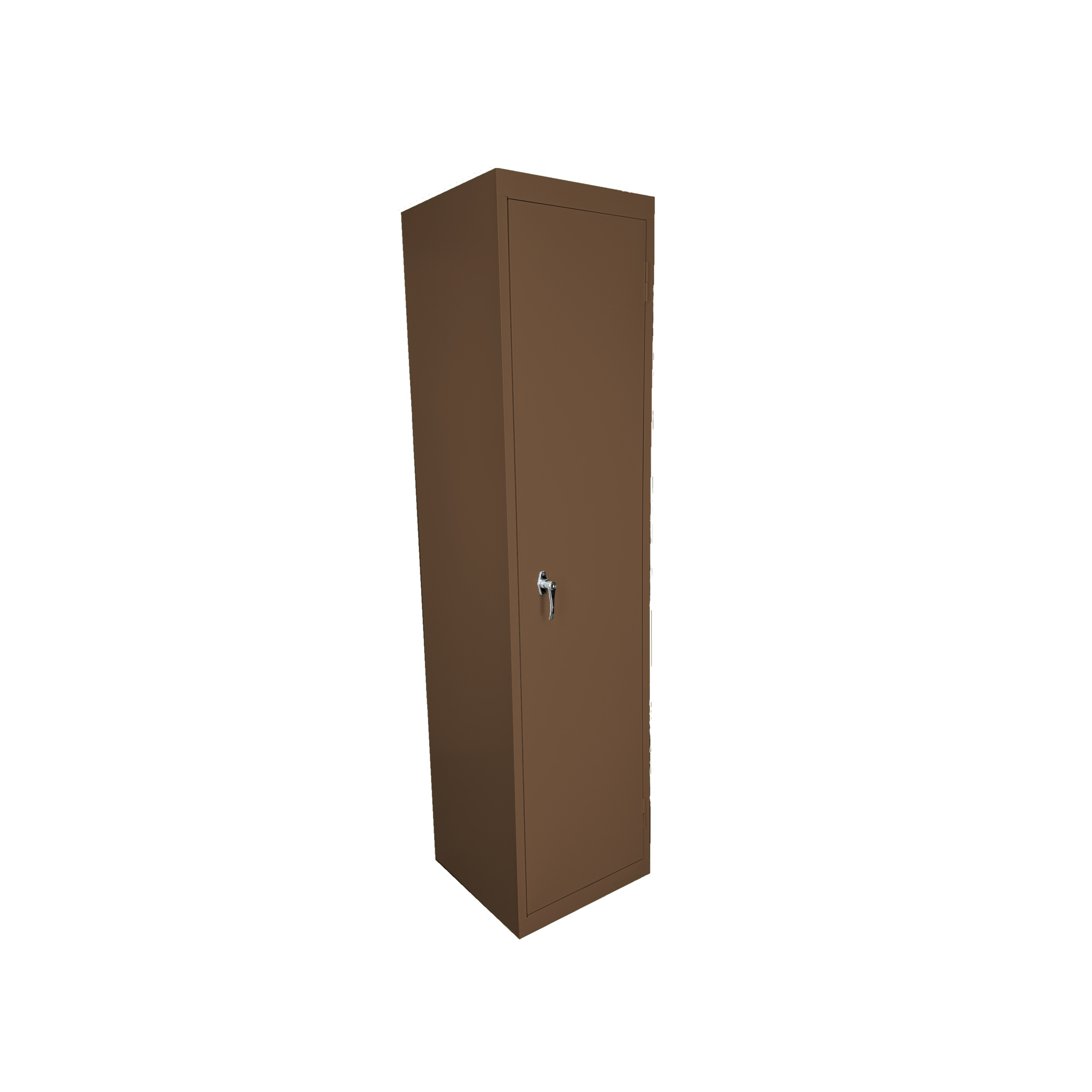 Steel Cabinets USA Slim Jim Cabinet — 18in. x 18in. x 72in., Lockable Door, Fixed Shelves, Walnut, Model# FS-18-WAL